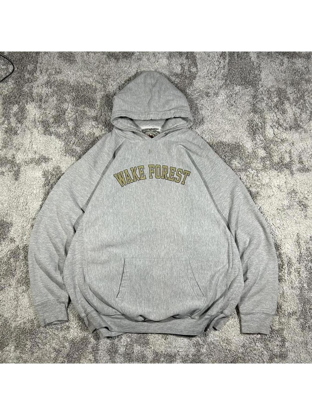 Vintage Y2K grey Wake Forest baggy hoodie